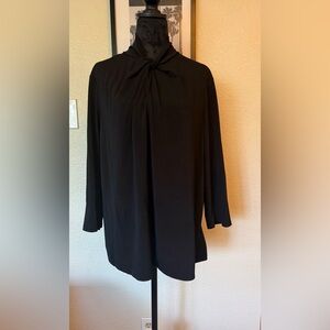 Anne Klein Women’s Black High Neck Blouse Size XL